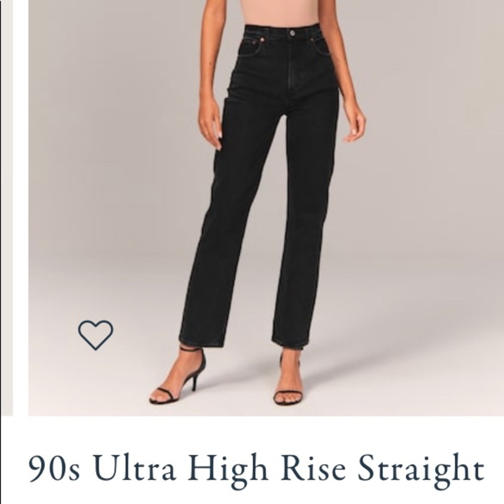 NWT Abercrombie and Fitch 90s ultra high rise straight jeans (black)